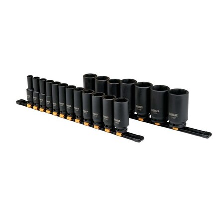 Dewalt 19 Piece 1/2 In Drive Deep Impact Socket Set 6 Pt DWMT19239